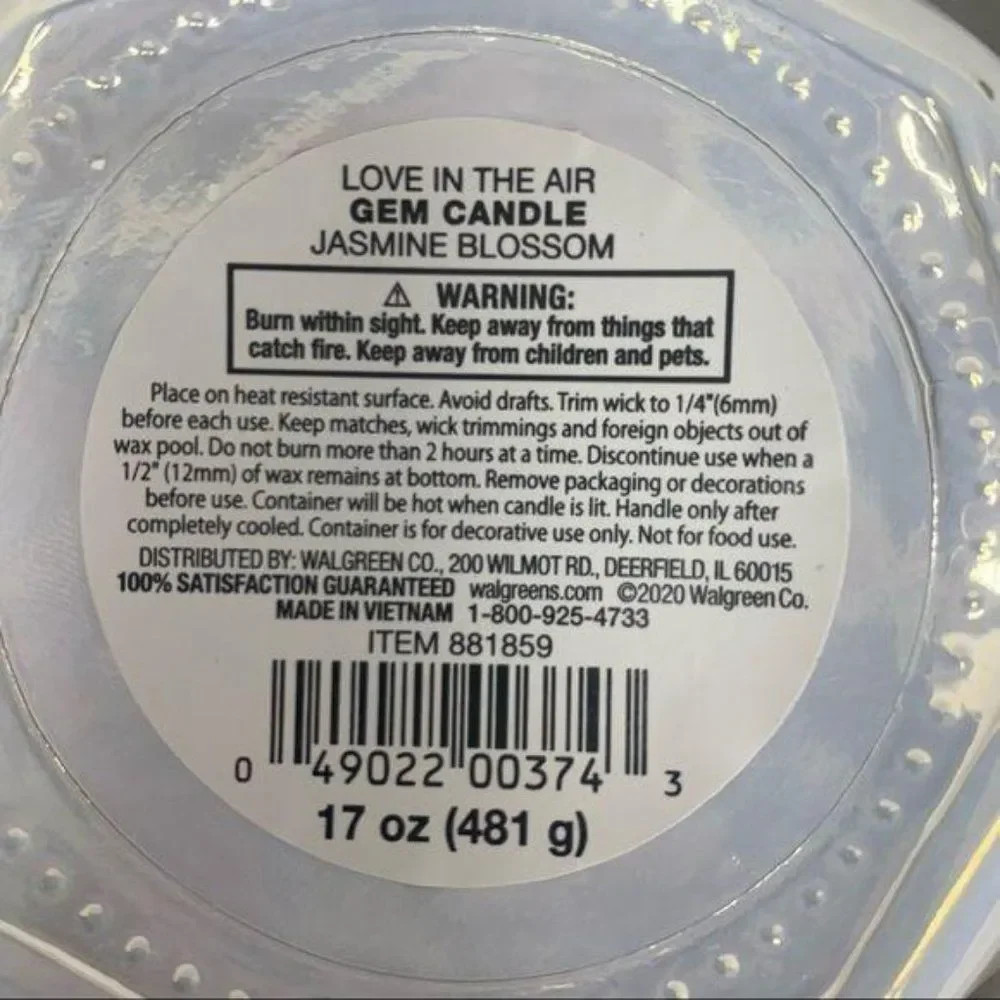 Love In The Air Jasmine Blossom‎ Soy Blend Candle